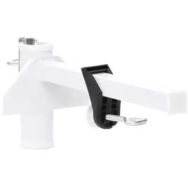 vidaXL Balkonhalter Stahl 38 mm Weiß