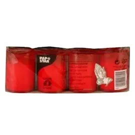 Papstar Grablichter Stundenbrenner Ø 5 cm 6,5 cm rot 4 St.