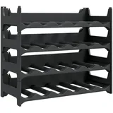 vidaXL Weinregal 26 x 52 x 26 cm Schwarz