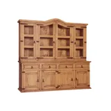 XXL Mexico Buffet Vitrine Schrank, Pinie massiv, Landhausstil