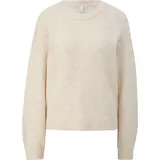 QS Longpullover mit Ajourmuster Creme XS