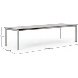 BIZZOTTO Konnor Ausziehtisch 200-300 x 110 x 76 cm Weiß