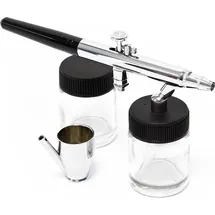 Wiltec Airbrush Pistole Typ 128 schwarz/silber