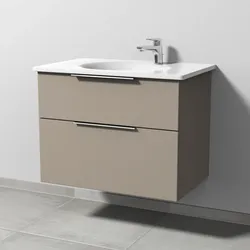 Sanipa Waschtischunterschrank „3way“ in Sandgrau-Matt,
