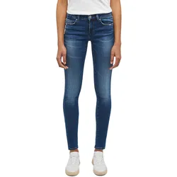 Mustang Damen Jeans QUINCY Skinny Fit Skinny Fit Mid Blau 5000-702 Tiefer Bund Reißverschluss W 34 L 34
