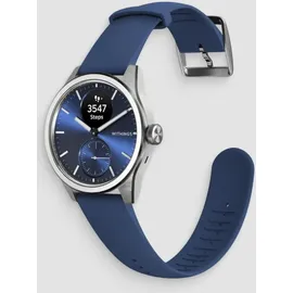 Withings ScanWatch 2 42 mm silber, Silikonarmband blau