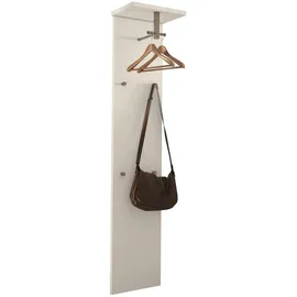 MODERANO Garderobenpaneel Gardasee, Chrom, Metall, Holzwerkstoff, 33x167x31 cm, Aufhängemöglichkeit, Garderobe, Garderobenpaneele, Garderobenpaneele