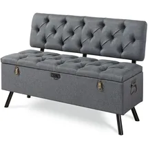 [en.casa] Sitzbank Malmöhus Dunkelgrau 110 x 48 x 75 cm