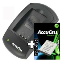 AccuCell Ladegerät und Akku passend für Sony NP-BK1 kein