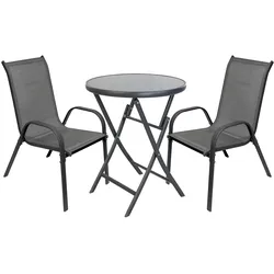 Elegantes 3-teiliges Bistro-Set für Garten, Balkon & Terrasse