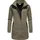 Ragwear Damen, Leichter Sweat-Übergangsmantel lang windabweisendl mit hohem Kragen Letrice Bonded Mocca24 Gr. S - S