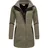 Ragwear Damen, Leichter Sweat-Übergangsmantel lang windabweisendl mit hohem Kragen Letrice Bonded Mocca24 Gr. S - S