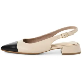 TAMARIS Damen Sling Pump mit Blockabsatz, beige, 40 EU