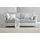 furn.design Couch 2,5-Sitzer Creme/Blau