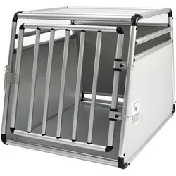 Transportbox Auto für Hunde Alu-Rohr rund Größe medium 68x54x50 grau NO SIZE