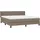 vidaXL Boxspringbett mit Matratze Taupe 180x200 cm Stoff