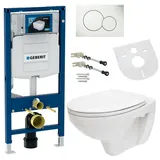 Geberit UP320 Vorwandelement Wand Tiefspül WC + WC-Sitz WC Komplett Set