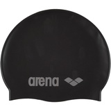 Arena Kinder Badekappe Classic Silicone Schwimmkappe, Black-Silver (55), Einheitsgröße EU