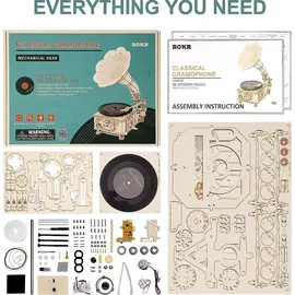 ROKR 3D-Puzzle 'Classical Gramophone' (Electric Version)
