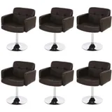 MCW Esszimmerstuhl Houston Kunstleder braun 6er Set