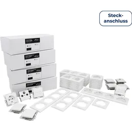 McPower Schalter und Steckdosen Set McPower Flair Megaset-Profi 100-teilig weiß Steckanschluss