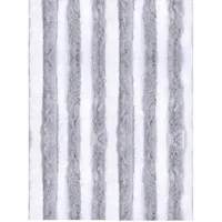 Arsvita Flauschvorhang, 140x220 Unistreifen hellgrau - weiß
