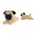 l und b plüsch L&B Mops 23 cm Beige