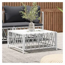 vidaXL Gartentisch 70 x 70 x 34 cm Weiß