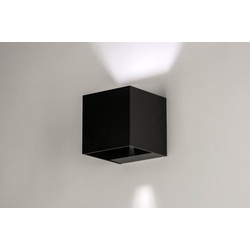 Wandleuchte Modern Aluminium Metall Schwarz Matt Viereckig