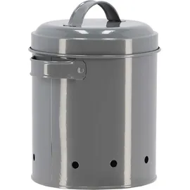 Esschert Design Vorratsdose für Zwiebeln Anthrazit aus Metall