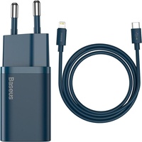 Baseus Super Si Set Quick Charger (20 W, Quick Charge 3.0), USB Ladegerät, Blau