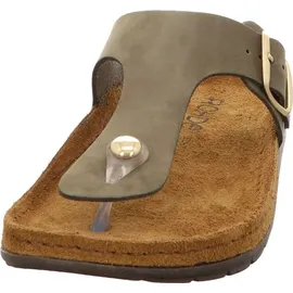 ROHDE Damen Zehentrenner Pantolette Leder Rodigo-D 5860, Größe:38 EU, Farbe:Grün