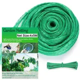 Vogelschutznetz 4x5M Gartennetz Vogelnetz Pool Netz Teichnetz Pflanzennetz für Taubenabwehr Vogelabwehr für Gartenmit 25 Kabelbindern, Maschenweite 15mm x 15mm