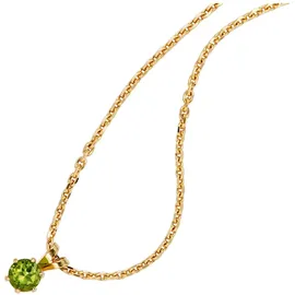 Jobo Kettenanhänger Anhänger mit Peridot 10 mm Gold / Gelbgold