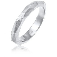 Elli PREMIUM Paarring Trauring Hochzeit Brushed 925 Silber 54 Damen