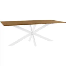 sam möbel gmbh Esstisch Baumkante 200 x 77 x 100 cm Eiche geölt/weiß