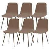 Lydevo Stuhlhussen 6er Esszimmer Strech Stuhlhussen für Esszimmerstühle Universal Waschbar Bezug Stuhlhussen Skandinavisch Stuhlüberzug für Küchenstühle Hotel Bankett,Diagonal#Kamel