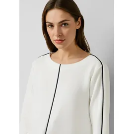 s.Oliver Scuba-Sweatshirt mit Kontraststreifen Weiß 48