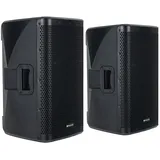 Pronomic C-212 MA Stereo Set - Zwei aktive 2-Wege Boxen - Leistung: 2000 Watt - 12" Woofer + 1,75" Hochtöner - Bluetooth-Empfänger und DSP-Presets - Kunststoff-Gehäuse mit Monitorschräge
