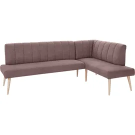 exxpo - sofa fashion Costa 157 x 92 x 245 cm Struktur langer Schenkel links hellbraun