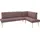 exxpo - sofa fashion Costa 157 x 92 x 245 cm Struktur langer Schenkel links hellbraun