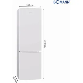 Bomann KG 184.1 Kühl-Gefrierkombination (269 l, 1800 mm hoch, Weiß)