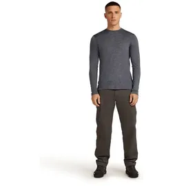 Icebreaker Merino Blend 125 Cool-liteTM Sphere Langarm-t-shirt - Midnight Navy Heather - M