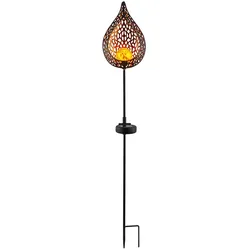 LED Solar-Steckleuchte, Flammen Design, Höhe 90 cm