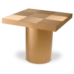 Casa Padrino Luxus Beistelltisch Messing 57 x 57 x H. 50 cm - Quadratischer Edelstahl Tisch - Wohnzimmer Möbel - Hotel Möbel - Edelstahl Möbel - Luxus Möbel - Luxus Einrichtung