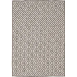 Pergamon In & Outdoor Flachgewebe Natur, Valencia Fliesenoptik Grau Textil, 160x230 cm,