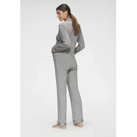 LASCANA Damen Umstandspyjama grau Gr.44/46