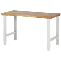Rau Arbeitsplatte Holz/Stahl 1500x700x790-1140 mm grau