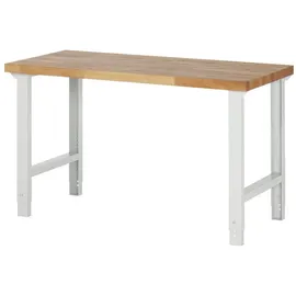 Rau Arbeitsplatte Holz/Stahl 1500x700x790-1140 mm grau