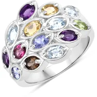 Rafaela Donata Ring blau | lila / silber 50